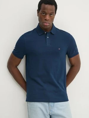 Tommy Hilfiger polo męski kolor granatowy gładki