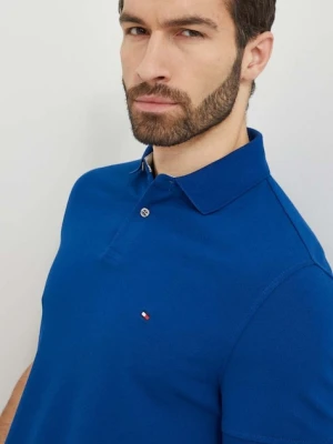 Tommy Hilfiger polo męski kolor granatowy gładki MW0MW17770