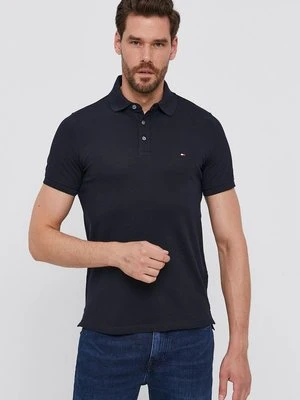 Tommy Hilfiger polo męski kolor granatowy gładki MW0MW17771