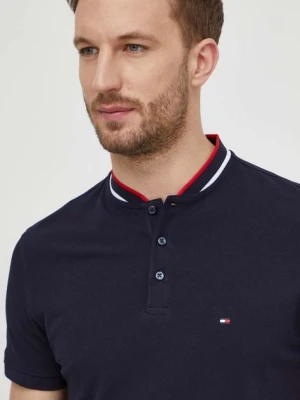 Tommy Hilfiger polo męski kolor granatowy gładki MW0MW34752