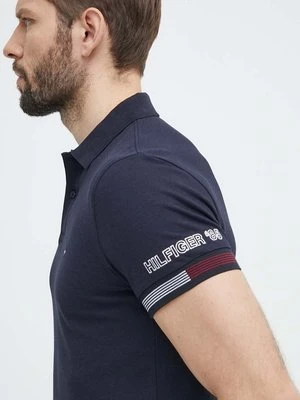 Tommy Hilfiger polo męski kolor granatowy gładki MW0MW34780