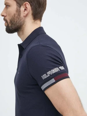 Tommy Hilfiger polo męski kolor granatowy gładki MW0MW34780