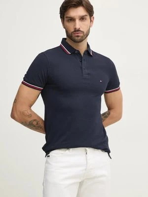 Tommy Hilfiger polo męski kolor granatowy gładki MW0MW37346