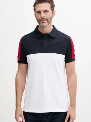 Tommy Hilfiger polo męski kolor granatowy wzorzysty MW0MW38966