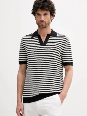 Tommy Hilfiger polo męski kolor granatowy wzorzysty MW0MW39531