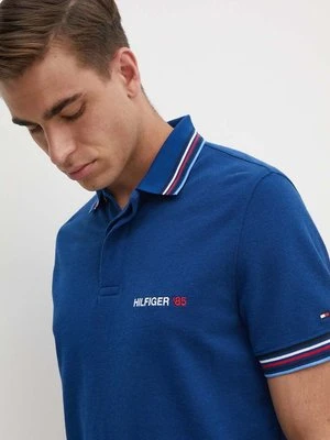 Tommy Hilfiger polo męski kolor granatowy z aplikacją MW0MW34768