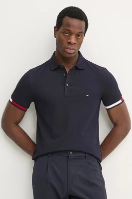 Tommy Hilfiger polo męski kolor granatowy z aplikacją MW0MW37518