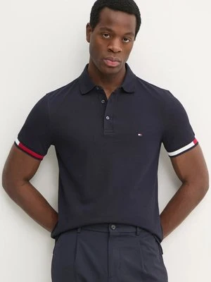 Tommy Hilfiger polo męski kolor granatowy z aplikacją MW0MW37518