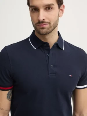 Tommy Hilfiger polo męski kolor granatowy z aplikacją MW0MW38458