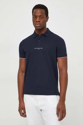 Tommy Hilfiger polo męski kolor granatowy z nadrukiem MW0MW34841