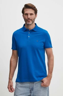 Tommy Hilfiger polo męski kolor niebieski wzorzysty