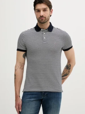 Tommy Hilfiger polo męski kolor niebieski wzorzysty MW0MW17771