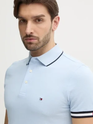 Tommy Hilfiger polo męski kolor niebieski z aplikacją MW0MW38458