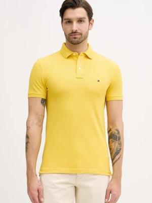 Tommy Hilfiger polo męski kolor żółty gładki MW0MW17771