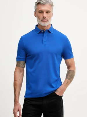 Tommy Hilfiger polo męskie bawełniane niebieski