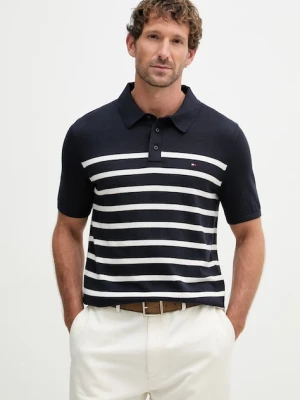 Tommy Hilfiger polo męskie bawełniane granatowy