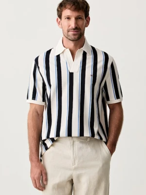Tommy Hilfiger polo męskie bawełniane beżowy