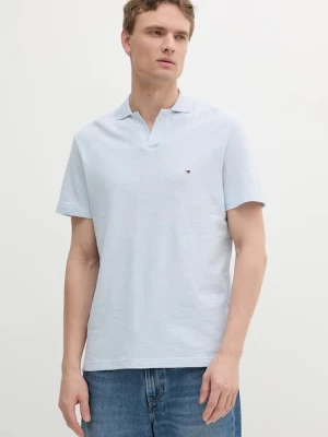 Tommy Hilfiger polo męskie bawełniane niebieski