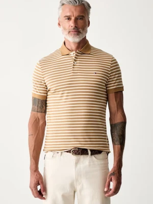 Tommy Hilfiger polo męskie bawełniane beżowy