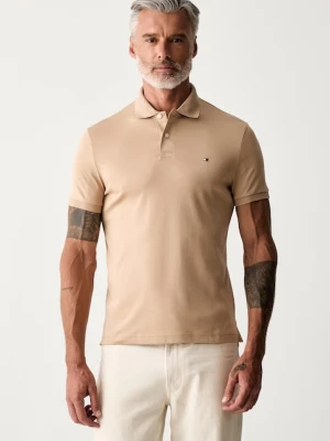 Tommy Hilfiger polo męskie bawełniane beżowy