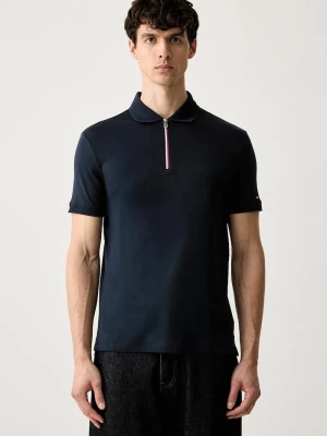 Tommy Hilfiger polo męskie bawełniane granatowy
