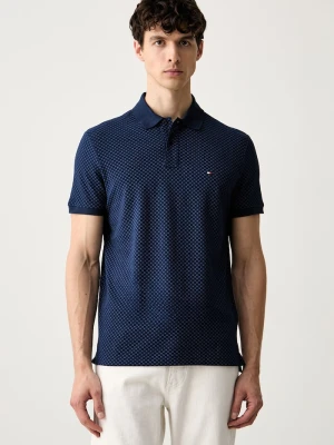Tommy Hilfiger polo męskie bawełniane granatowy