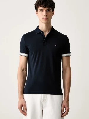 Tommy Hilfiger polo męskie bawełniane granatowy