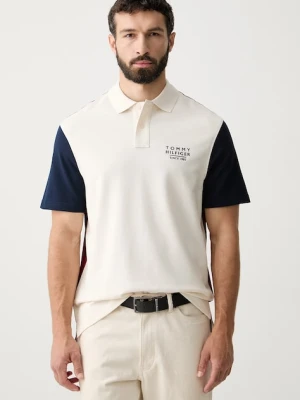 Tommy Hilfiger polo męskie bawełniane z elastanem beżowy