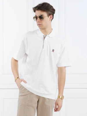 Tommy Hilfiger Polo MONOGRAM PLACKET ARCHIV | Loose fit biały