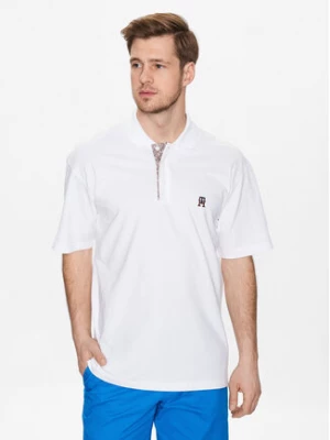 Tommy Hilfiger Polo Monogram Placket MW0MW30785 Biały Loose Fit