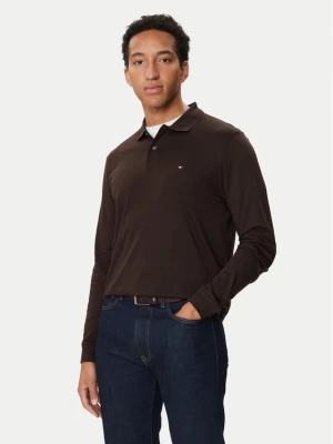 Tommy Hilfiger Polo MW0MW37317 Brązowy ciemny Regular Fit