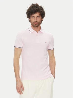 Tommy Hilfiger Polo MW0MW39993 Różowy Slim Fit