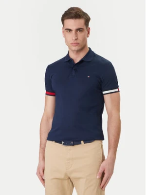 Tommy Hilfiger Polo MW0MW42743 Granatowy Slim Fit