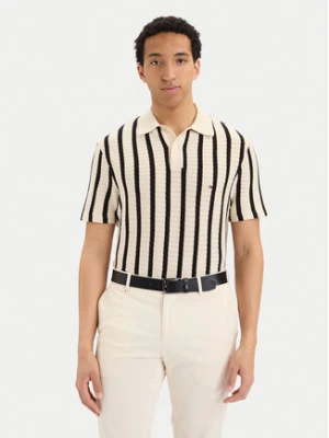 Tommy Hilfiger Polo MW0MW42770 Kremowy Regular Fit
