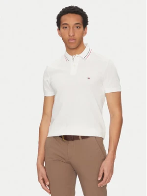 Tommy Hilfiger Polo Placket Interest MW0MW38459 Biały Regular Fit