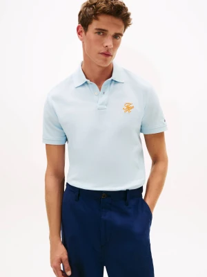 Tommy Hilfiger Polo | Regular Fit błękitny