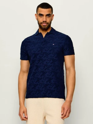 Tommy Hilfiger Polo | Regular Fit frotté granatowy