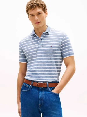 Tommy Hilfiger Polo | Regular Fit | z dodatkiem lnu niebieski