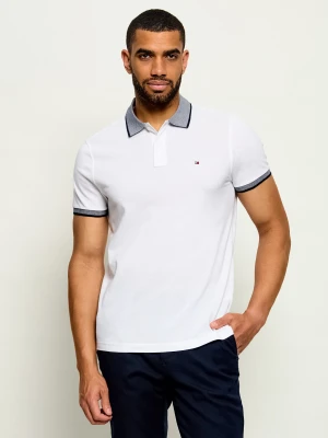 Tommy Hilfiger Polo | Regular Fit | z dodatkiem lnu biały