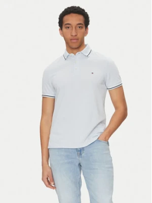 Tommy Hilfiger Polo Seasonal MW0MW39993 Błękitny Slim Fit Niebieski jasny