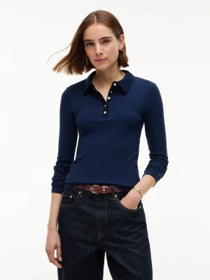 Tommy Hilfiger Polo | Slim Fit granatowy