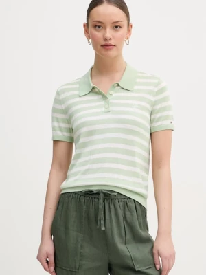Tommy Hilfiger polo swetrowe damskie z dodatkiem jedwabiu