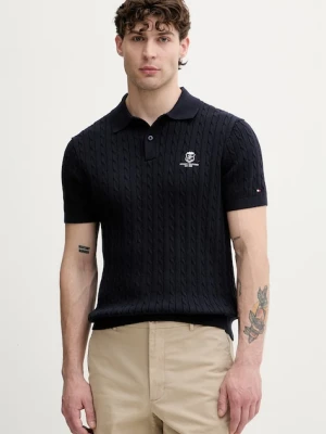 Tommy Hilfiger polo swetrowe męskie bawełniane granatowy