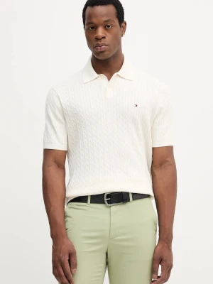 Tommy Hilfiger polo swetrowe męskie bawełniane beżowy