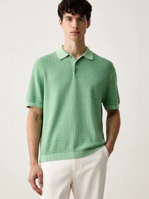Tommy Hilfiger polo swetrowe męskie bawełniane zielony