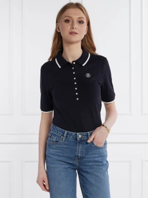 Tommy Hilfiger Polo TIPPING | Slim Fit granatowy