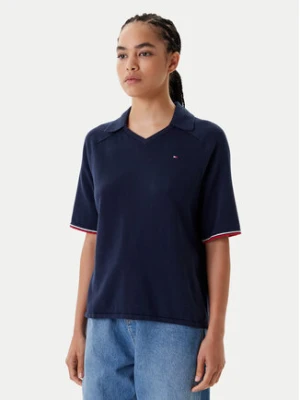 Tommy Hilfiger Polo WW0WW45694 Granatowy Regular Fit