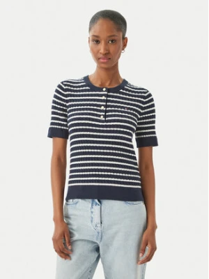 Tommy Hilfiger Polo WW0WW49613 Granatowy Slim Fit