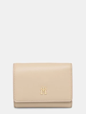 Tommy Hilfiger portfel damski kolor beżowy AW0AW17737