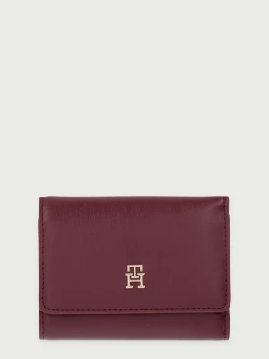 Tommy Hilfiger portfel damski z imitacji skóry bordowy